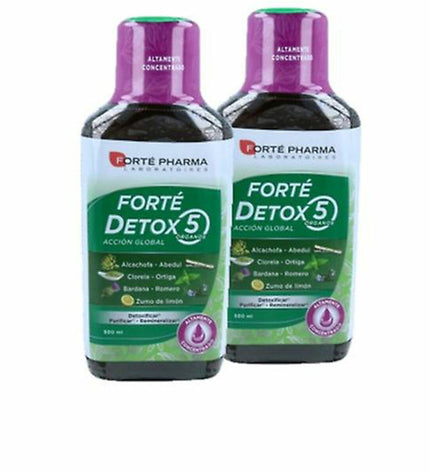 Forté Pharma Vitamine C Forté Detox organensupplement 500 ml, two bottles shown, health and personal care product.
