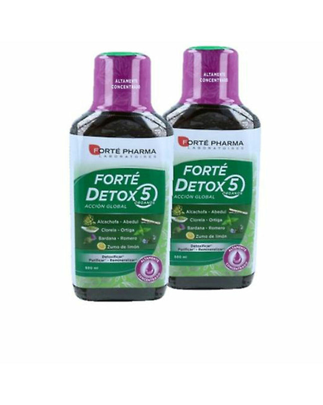 Forté Pharma Vitamine C Forté Detox organensupplement 500 ml, two bottles shown, health and personal care product.