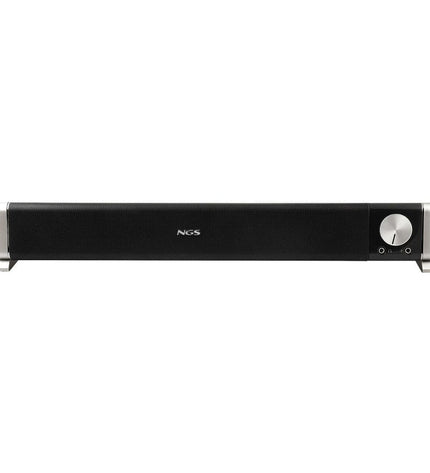 NGS SB500BT black soundbar for audio and hi-fi, featuring sleek electronic design and Bluetooth connectivity.