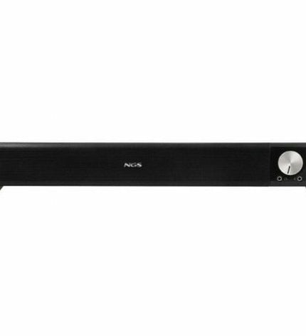 NGS SB500BT black soundbar for audio and hifi, featuring sleek design and Bluetooth connectivity.