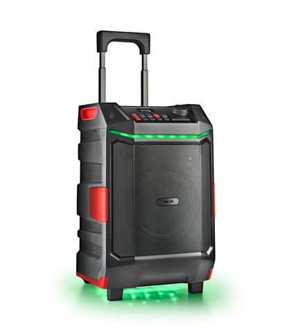 Portable NGS WILDBASH Bluetooth® speaker with rugged design, black color, and control buttons visible in the image.