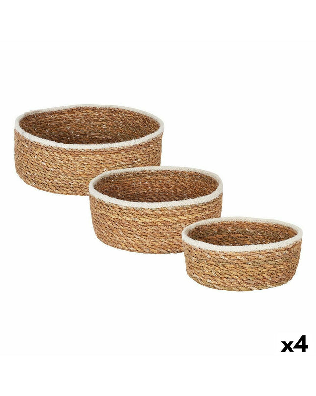 Privilege basket spelset voor huis en koken, bad, vlechtwerk, 17 cm, bestaat uit 3 onderdelen, geschikt voor kinderen.