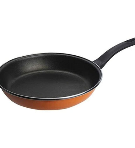 San Ignacio Valencia 22 cm black metal pan, ideal for cooking and household kitchen use, shown in the image.