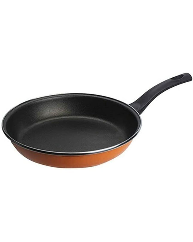 San Ignacio Valencia 22 cm black metal pan, ideal for cooking and household kitchen use, shown in the image.