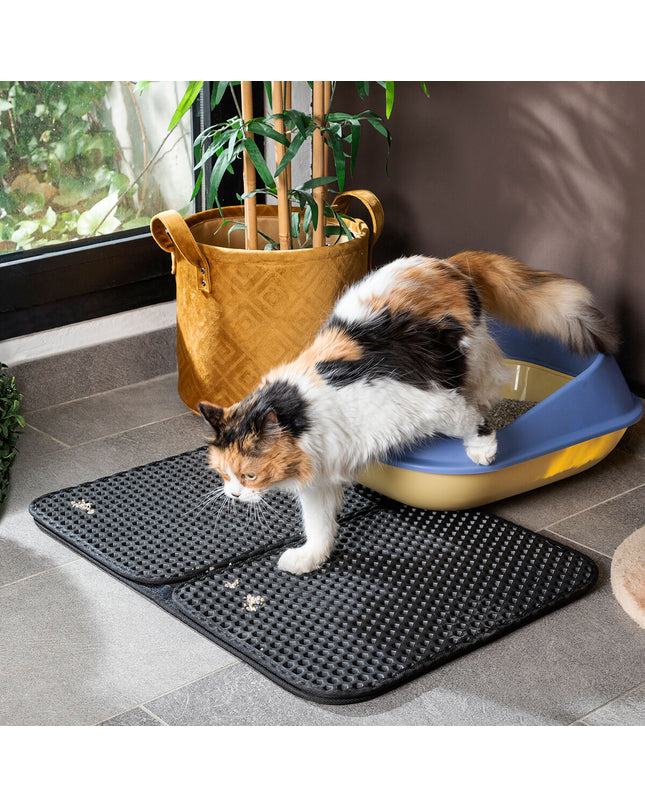 InnovaGoods Clikatt cat litter mat with textured surface designed for trapping litter and keeping the area clean.