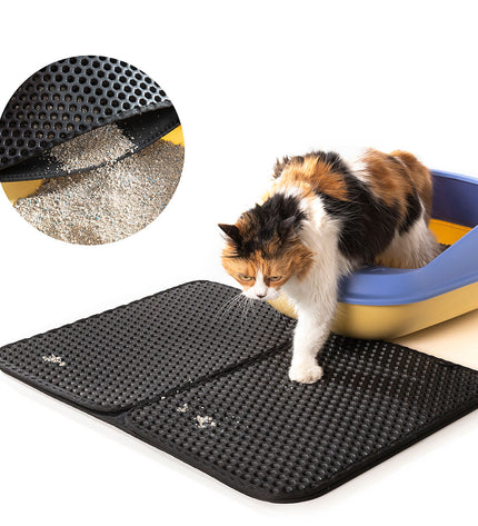 InnovaGoods Clikatt cat litter tray mat with textured surface to catch litter and keep the area clean.