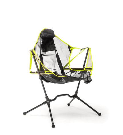 InnovaGoods foldable camping hammock chair for outdoor camping and hiking, lightweight with fabric seat and sturdy frame.