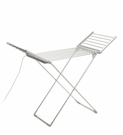 InnovaGoods electric folding drying rack with wings, 20 bars, 230W, for household drying and storage.