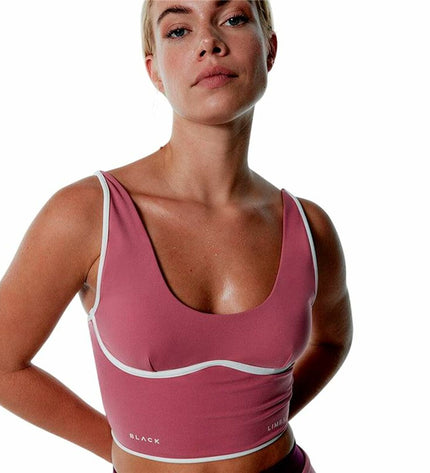 Black Limba women's sport top for fitness and dance, black athletic tank top with supportive fit, suitable for outdoor and dance activities.