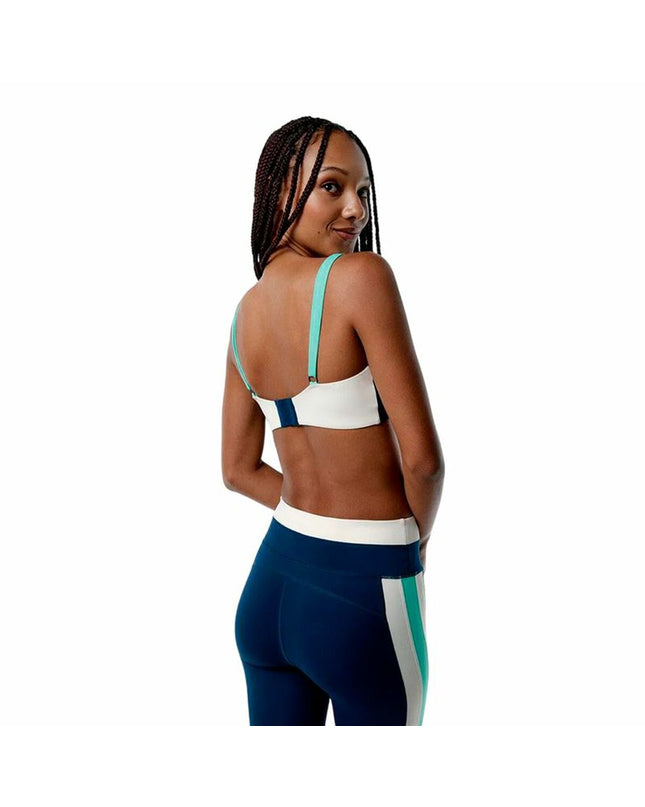 Black Limba women's sport top for fitness and dance, in blue with a sleek fit, designed for outdoor and active wear.
