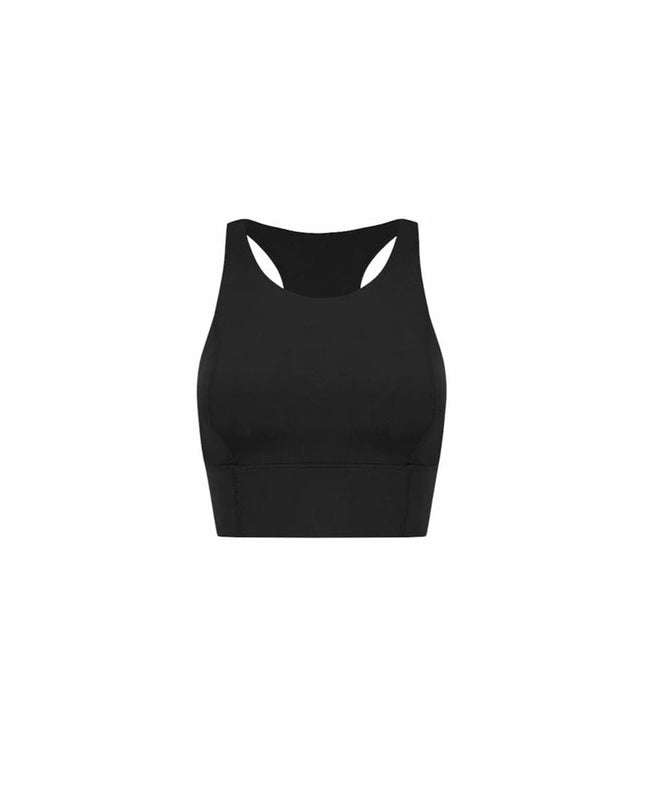 Black Limba sporttopje voor dames, geschikt voor dans en outdoor activiteiten, zwart met comfortabele pasvorm.