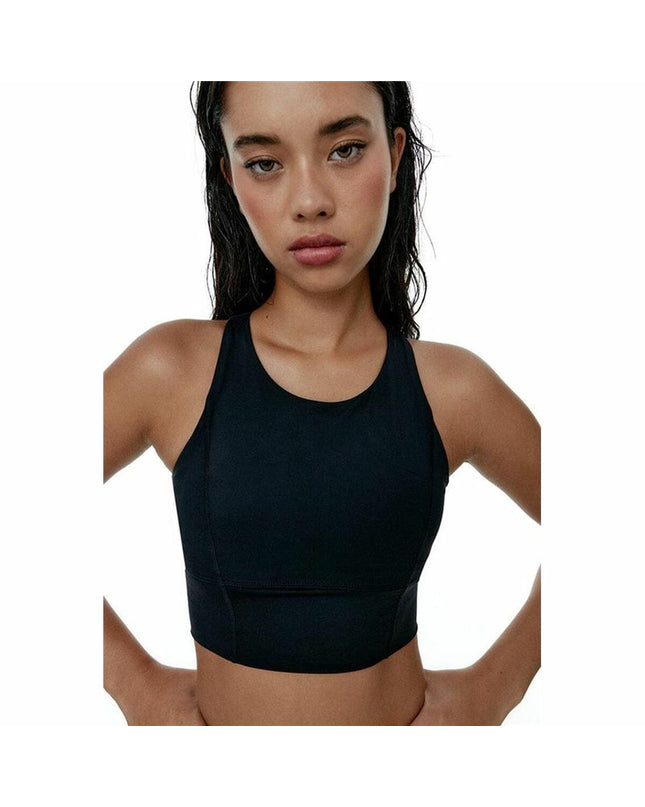 Black Limba women's sport top for dance and outdoor activities, black athletic tank top with a fitted design