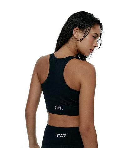 Black Limba women's sport top for dance and outdoor activities, black athletic tank top with supportive fit.