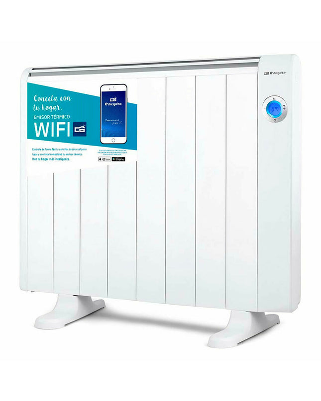 Orbegozo RRW 1500 digital heater in white, 1500W portable home heating and cooling appliance with digital controls.