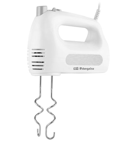 Orbegozo BA 3250 white blender and dough mixer with 300W power and 1L capacity, small kitchen appliance for mixing and blending.