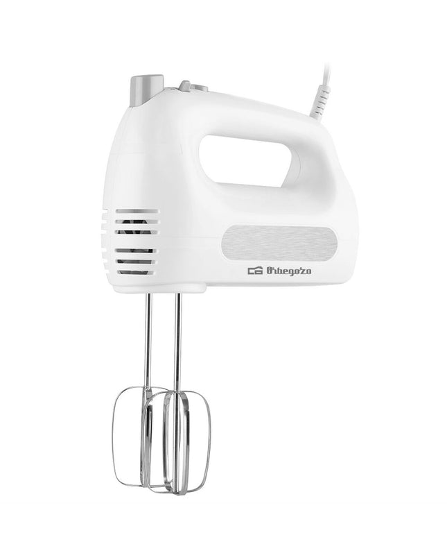 Orbegozo BA 3250 white blender and dough mixer with 300W power and 1L capacity, suitable for home cooking and baking.