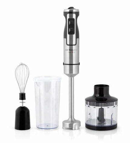 Orbegozo handblender in white and black with 800W and 1000W power, designed for home cooking and small kitchen tasks.