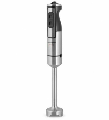 Orbegozo 17635 hand blender in white and black with 800W and 1000W power, shown with blending attachments for kitchen use.