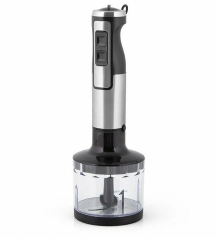 Orbegozo hand blender with white and black finish, 800W to 1000W power, suitable for kitchen and home cooking tasks.