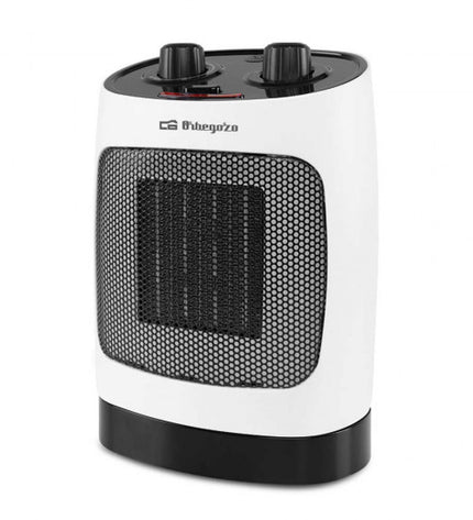 Orbegozo 17678 ORB portable heater with 2000W, compact design for home comfort, featuring white exterior and control panel.