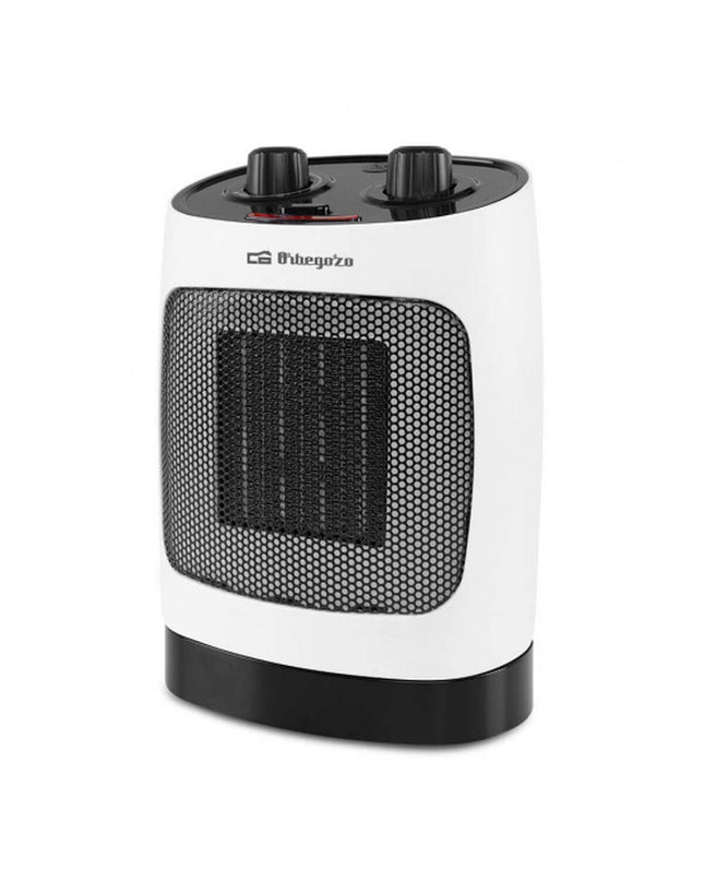 Orbegozo 17678 ORB portable heater with 2000W, compact design for home comfort, featuring white exterior and control panel.