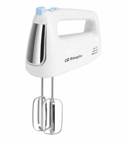Orbegozo 17731 multicolour blender and dough mixer showing the compact appliance with blending attachments in a kitchen setting.