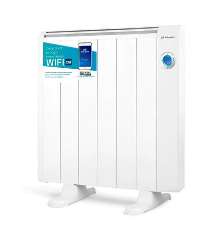 Orbegozo RRW 1000 digital heater for 6 rooms, 1000W portable heating device with digital controls for home comfort.