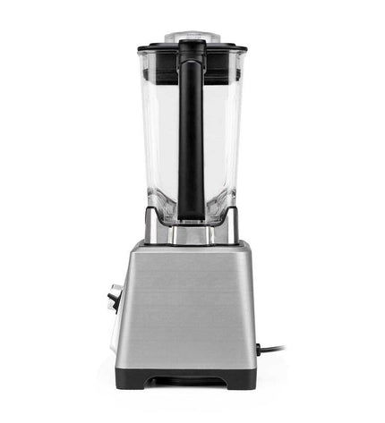 Orbegozo BV9800 1500W kitchen mixer with 2L capacity, showing the sleek appliance with control dial and mixing attachments.