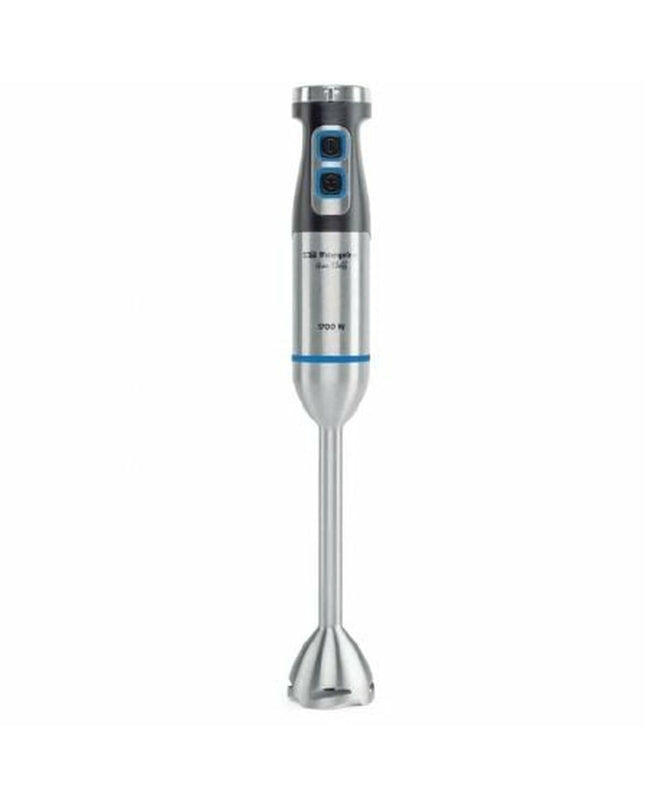 Orbegozo BT 5017 hand blender with 1700W motor, featuring a sleek design and blending attachments for kitchen use.