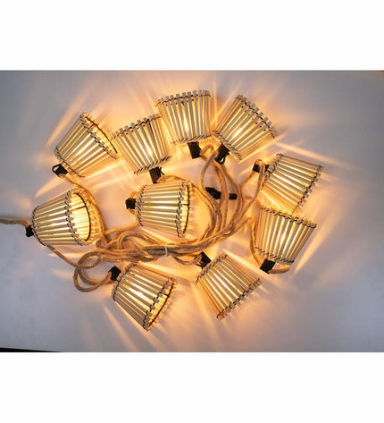 Outdoor LED string light by New Garden, 8-meter Okinawa decor with 10 E27 bulbs emitting 350 lumens, suitable for garden lighting.