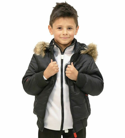 Black children's Rox Sportjack for outdoor activities, lightweight sport and outdoor clothing with a comfortable fit.