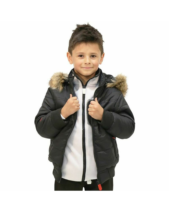 Black children's Rox Sportjack for outdoor activities, lightweight sport and outdoor clothing with a comfortable fit.