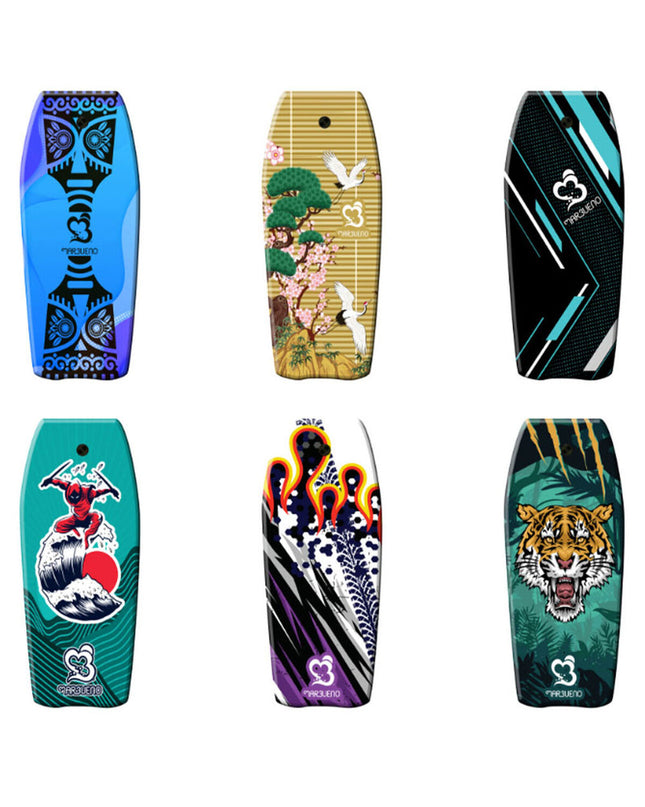 Colorful Marbueno bodyboard for watersports, 5x94x45 cm, ideal for outdoor water fun and surfing adventures.