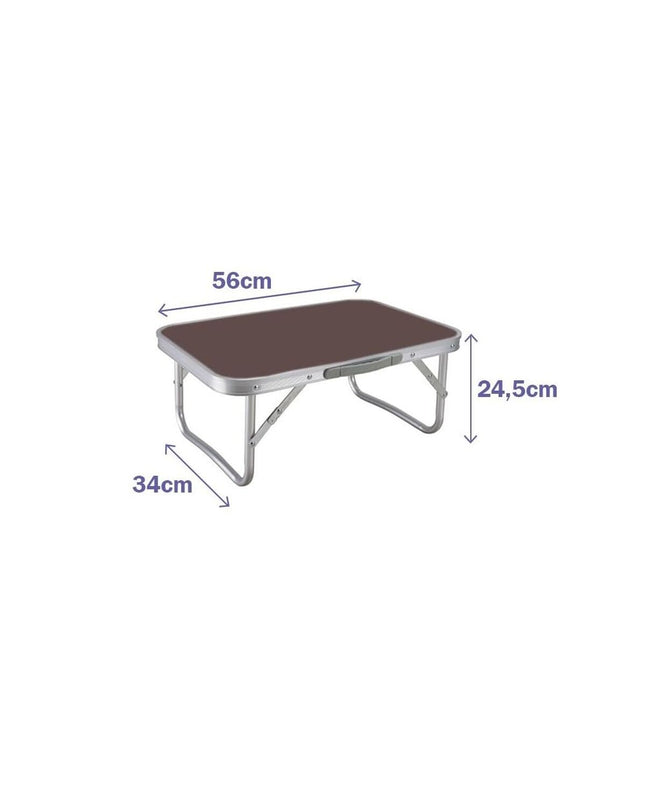 Marbueno vouwtafel for camping and outdoor activities, measuring 56 x 24 x 34 cm, lightweight and portable for outdoor use.
