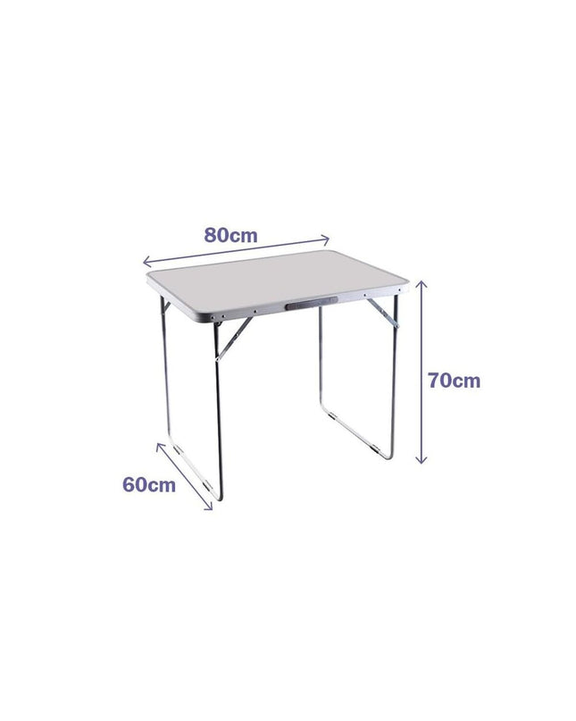 Marbueno white folding table for outdoor camping, 120 x 70 x 60 cm, suitable for sport and outdoor activities.