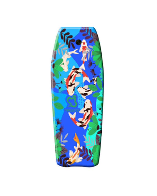 Colorful Marbueno Summer bodyboard with multicolored design, 104 cm long, ideal for water sports and outdoor fun.