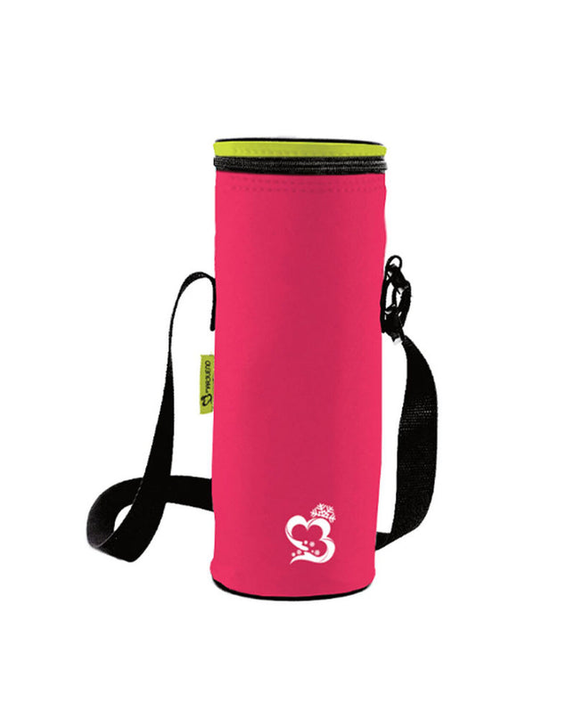 Pink Marbueno summer 1.5L polyester water bottle for sport, outdoor, camping, and hiking activities.