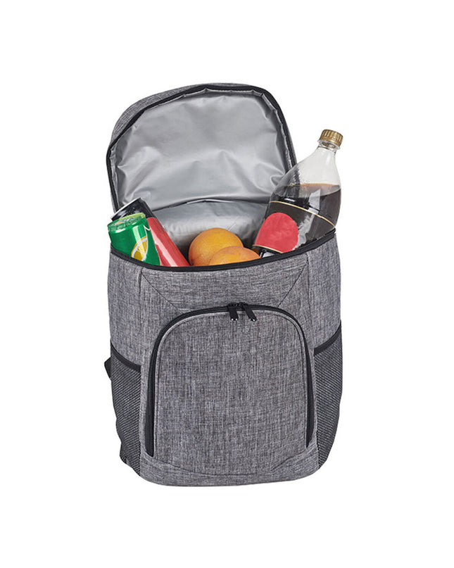 Marbueno summer koelrugtas in grijs polyester, sport en outdoor, kamperen en wandelen, 37x27x19 cm, with multiple compartments.