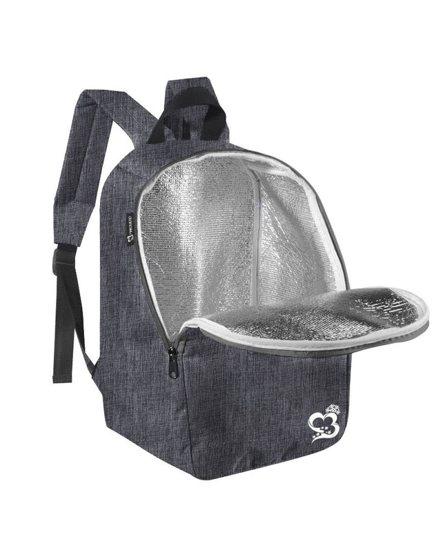 Gray Marbueno Koelrugtas Summer 10161G, lightweight polyester travel cooler bag with carrying straps, 36x23x19 cm.