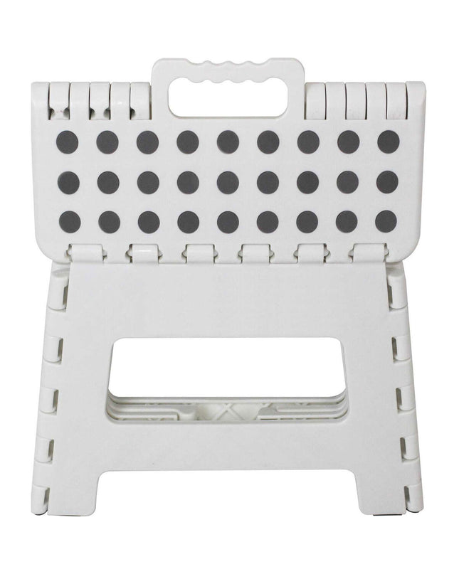 Marbueno Kruk Step Marbueno Wit, 26x33x27 cm, foldable plastic stool for home and bathroom use.