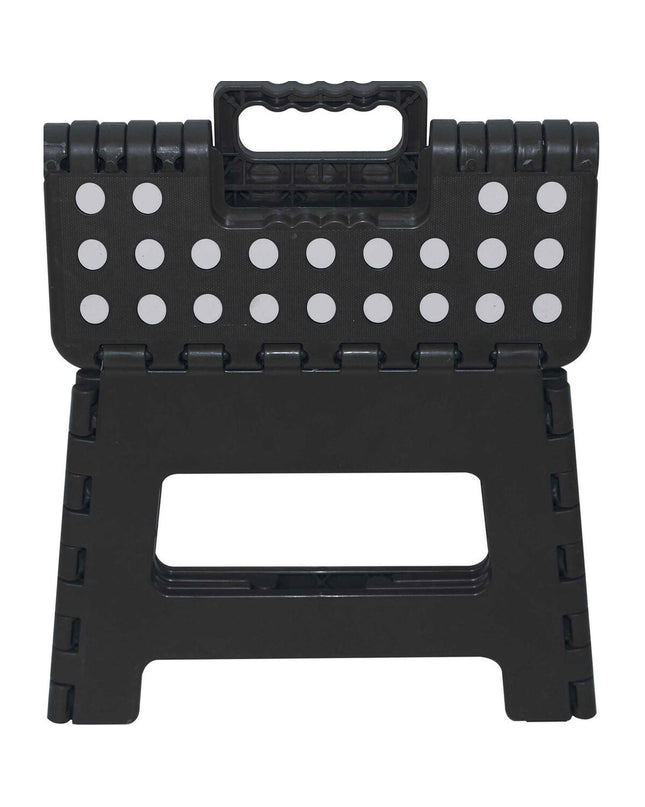 Marbueno Kruk Step Marbueno Zwart, 26x33x27 cm, foldable black stool for home and bathroom use.