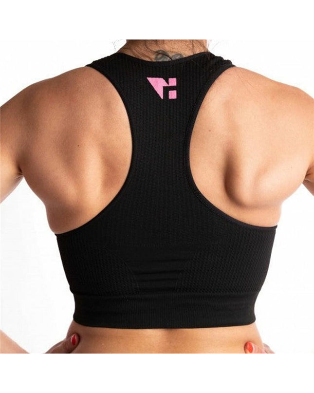 Black Hanker Cane women's sport top for running and outdoor activities, suitable for dance and fitness workouts.