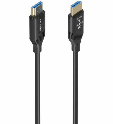 Aisens HDMI cable A153-0937 with gold-plated connectors and black flexible cable for high-quality video and audio transmission.