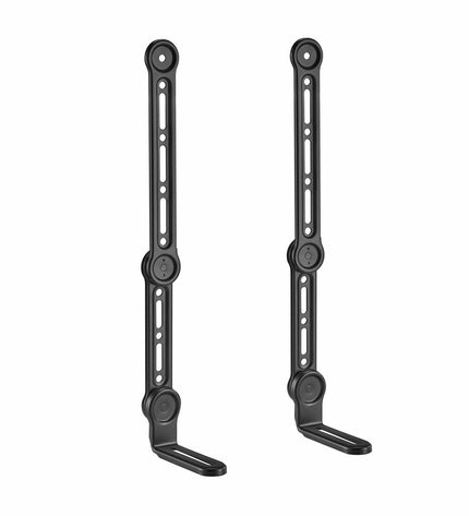 Black Aisens SPK03U-375 adjustable speaker stand for electronics, audio, and hi-fi equipment, with a sturdy design.