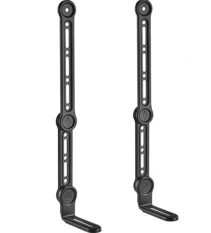 Black adjustable Aisens SPK03U-375 speaker stand for audio and hi-fi equipment with sturdy construction.