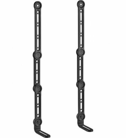 Aisens SPK04U-377 adjustable black audio support for electronic and hi-fi equipment, featuring a sturdy design and adjustable features.