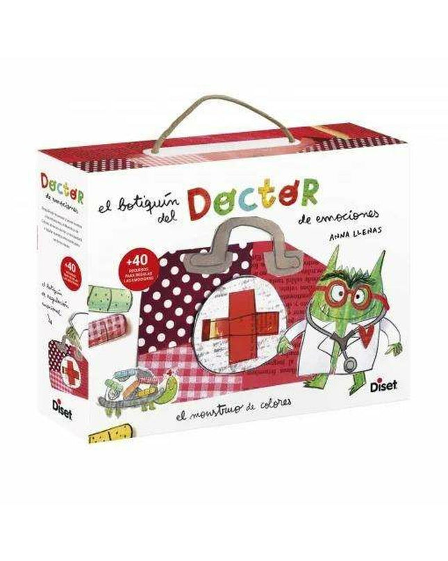Educational game by Diset featuring colorful game pieces and cards for kids' learning and fun.