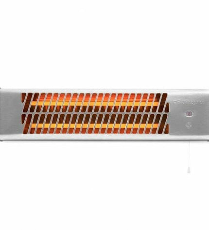 Orbegozo Kwarts Kachel BB 5000 portable silver heater with 1200W for home and cooking use, shown in the image.