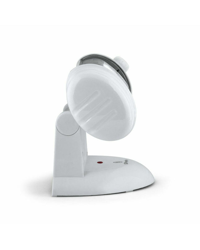 Orbegozo BP 5003 A white portable electric heater with 1200W, suitable for home heating and cooling.