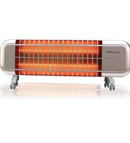 Orbegozo Kwarts Kachel 13615 in grijs, 1200W portable heater for home and kitchen use, with a compact design and adjustable settings.